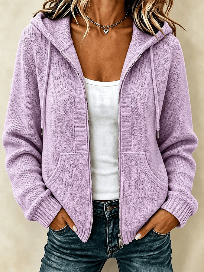 Veste tissée à capuche
