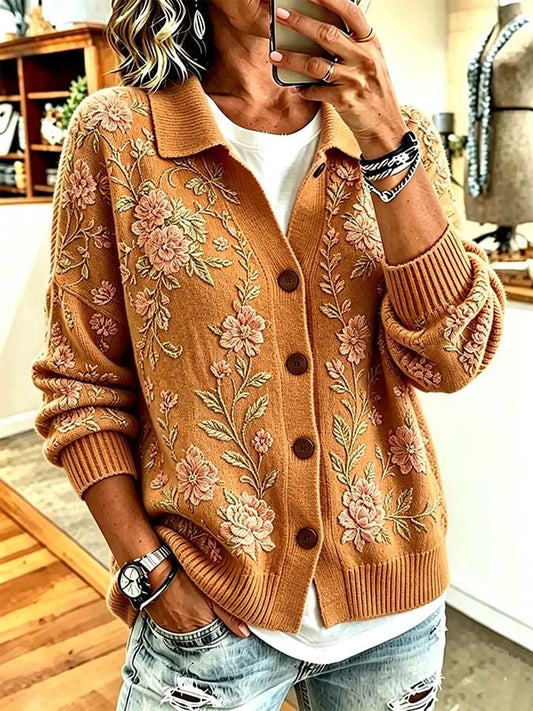 Cardigan en tricot imprimé