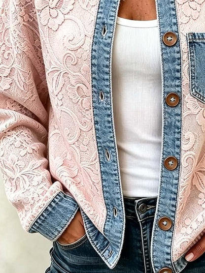 Cardigan en tricot imprimé feuille d'érable