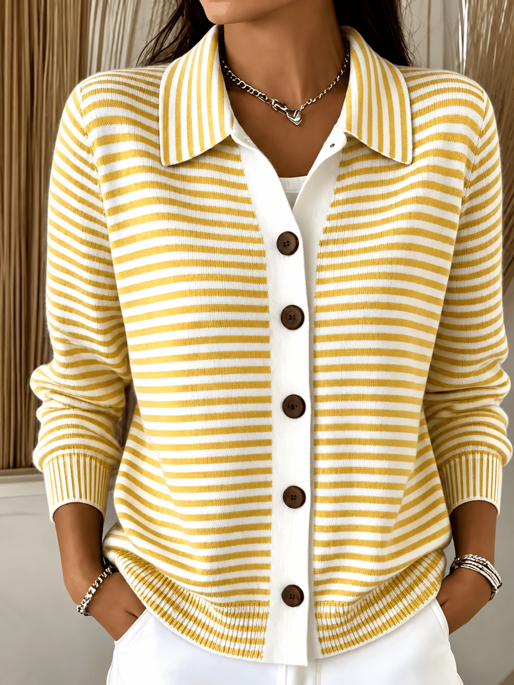 Cardigan en tricot imprimé