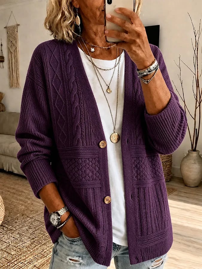 Cardigan en jersey imprimé