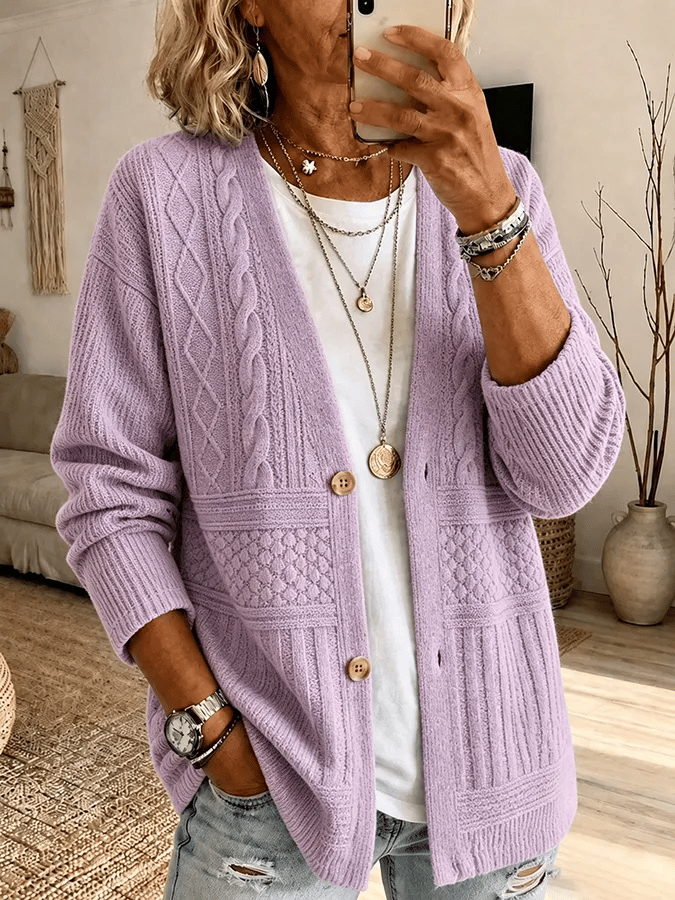 Cardigan en jersey imprimé