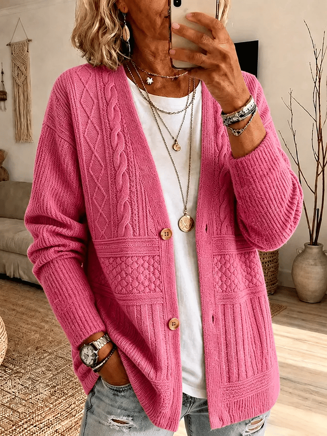 Cardigan en jersey imprimé